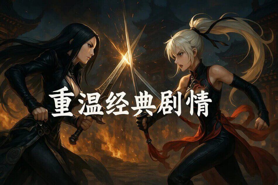 剑灵经典角色秦义绝VS飞月战斗场景